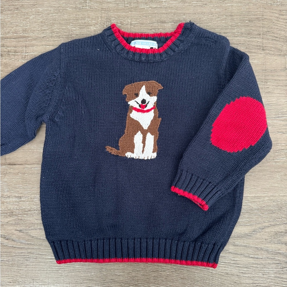 Janie and Jack dark blue knit sweater 12-18 mo